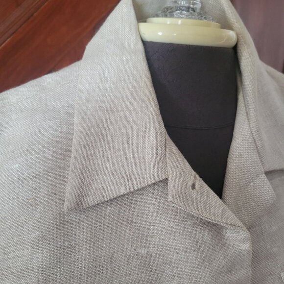 Ben & Elle New York Womens Linen Suit Set With Mother Of Pearl Buttons Size 4 - Picture 7 of 7